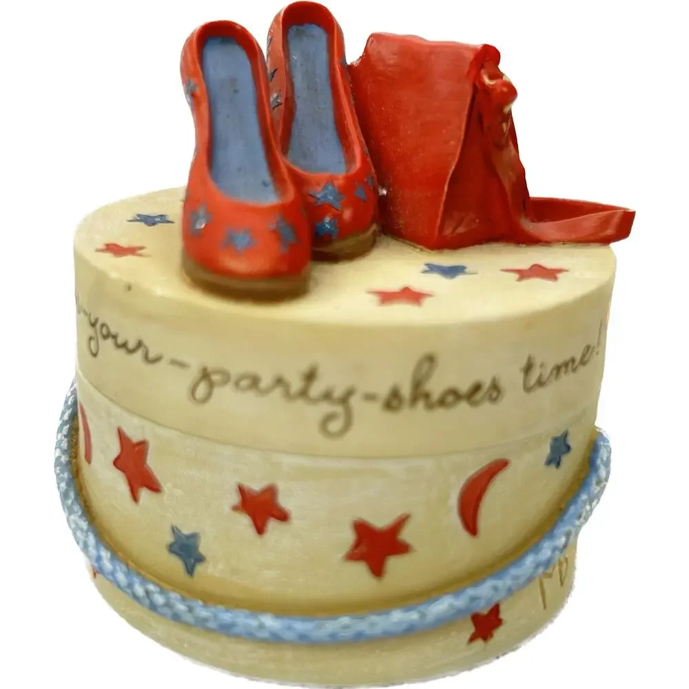 Hallmark Marjolein‎ Bastin Party Shoes Trinket Box with Rubber Stamp